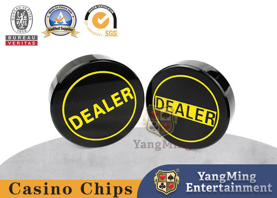 Yellow Sculpture Texas Poker Dealer Button For Casino Poker Table Games Użyj akcesoriów Akrylowa karta 75mm Dealer