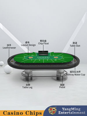 Nowy Design Owalny Metal Disc Texas Hold'em Pokerowy Stół Klub Rozrywkowy Gra Pokerowa Stolik