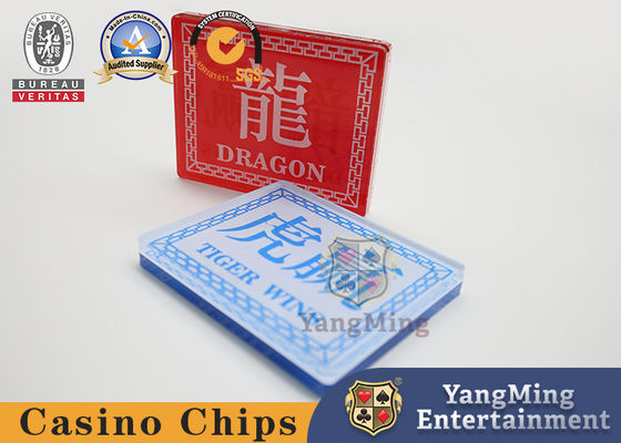Hazard Kasyno Dragon Tiger Poker Gry Marker 8 Decks Gra w karty Gry wygrywają przycisk krupiera