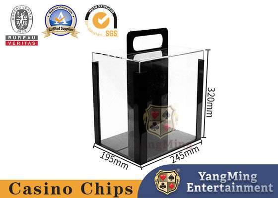 Fabryka hurtowa Custom Size 1000 sztuk 40mm Chips Carrier Poker Chips Case Clear Acrylic Poker Chip Carrier Box