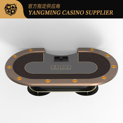 Sprzedaż hurtowa, opracowana na zamówienie, owalna stolika Texas Hold'Em Poker Table Casino Entertainment Casual Gaming Poker Tables