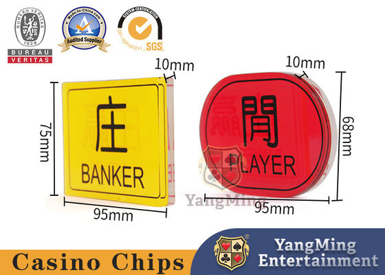 All in Button Player Banker Button Markers For Entertainment Baccarat Gambling Poker Table Bet Akrylowy znacznik