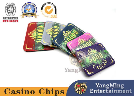 760 sztuk pudełko ze stopu aluminium trójwarstwowy układ akrylowy zestaw francuski kolor powłoki wzór Texas Security Poker plastikowy chip