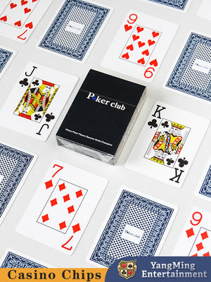 Duże karty do gry z tworzywa sztucznego z PVC Drukowane 33 karty Czarne pudełko do gry w Texas Hold'Em