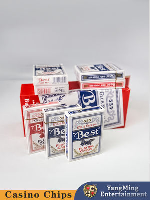Najlepsze kartki papierowe z niebieskiego rdzenia marki 555 100% kartki do gry w klubie pokera z papieru 3,3 mm Thinkness Factory Stock