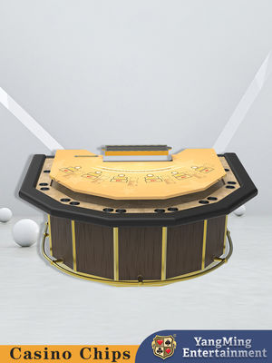 Sprzedaż hurtowa wysokiej jakości 7 bocznych ochroniarzy Blackjack Table Private VIP Customized Polygonal Poker Table for Clubs
