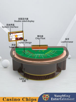 Deluxe Wooden Poker Table Semi-Circular Treadle Baccarat Table Południowo-Wschodnioazjatycki Poker Counter Table