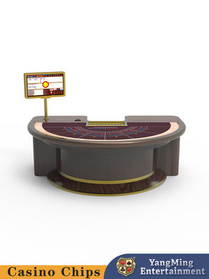 Wysoki standard stołu kasyna Masywne drewno półokrągłe chodnik stolik Baccarat Rozrywka Wypoczynek Poker Game Table