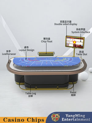 Hot Sale Club Customized Guard Rail Baccarat Stolik Rozrywki Wypoczynku Poker Game Table
