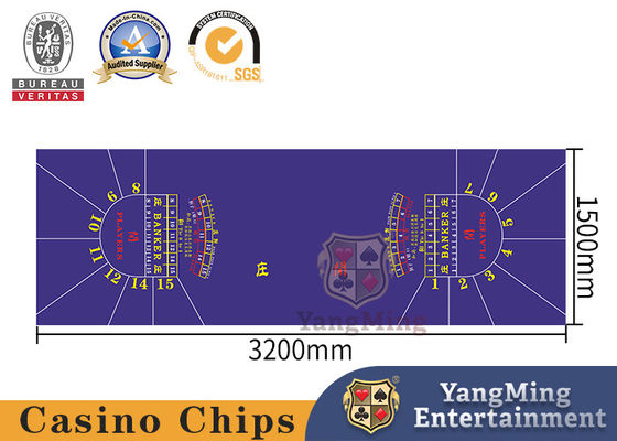 Oryginalny projekt i wykonane na zamówienie 15 graczy Shalf-Circle Baccarat Poker Obrus ​​do gry w stół do gry Wsparcie hurtowe