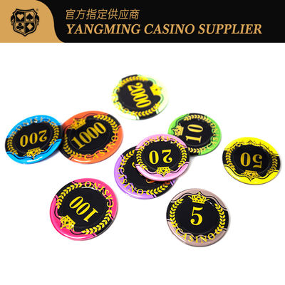 Nowo zaprojektowane akrylowe folie z pszenicy Stamped Casino Poker Chips z logo