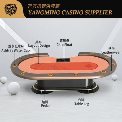Owalny stolik pokerowy Texas Hold'Em Texas Casino Club Poker Game Table