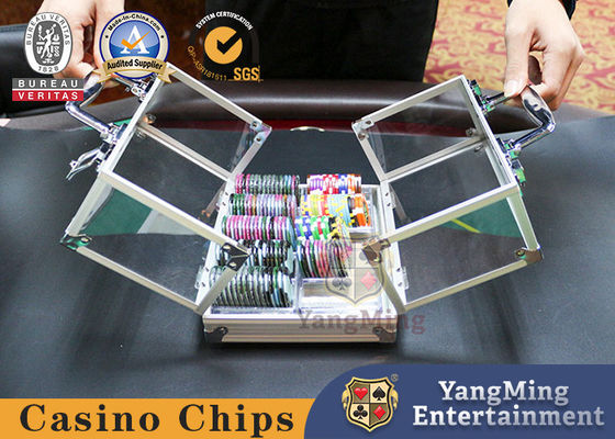 Fabryka Akcje Aluminium 600 Yards Zamknięcie Chip Case Baccarat Texas Casino Poker Game Chip Case