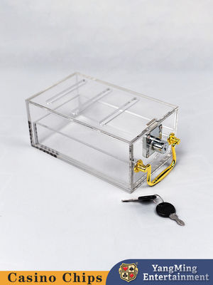 Akrylowe 8 pokładów pudełko do cięcia z zamkiem Kasyno Baccarat Casual Game Cutting Box