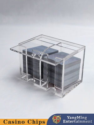 na sprzedaż Akrylowy Clear 8 Deck Discard Holder Casino Club Poker Game Table Table Top Discard Holder