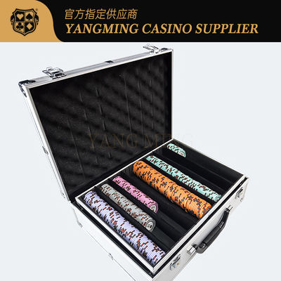 Texas Hold'em Srebrny Biały Aluminiowy Tote Chip Case Casino Club Casual Poker Game Chip Case