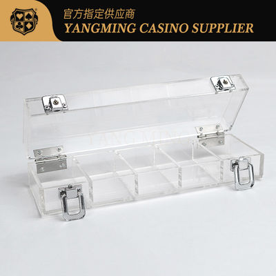Akrylowy 100 PCS 50mm Przejrzysty pokerowy tacy z żetonami Baccarat Texas Hold'em