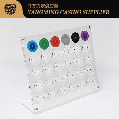 30 sztuk 40 mm Acrylic Chip Rack For Casino Custom Roulette Table Chips Display