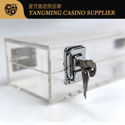 Zamknięcie kasyna pokerowego Chip Box 100 Yard 50mm Gaming Chip Tray z kluczem bezpieczeństwa