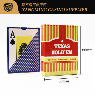 Wprowadzenie nowego produktu Texas Hold'em Plastikowa karta pokerowa wodoodporna Pokerowa mroźna czerwona i niebieska gra w bridge