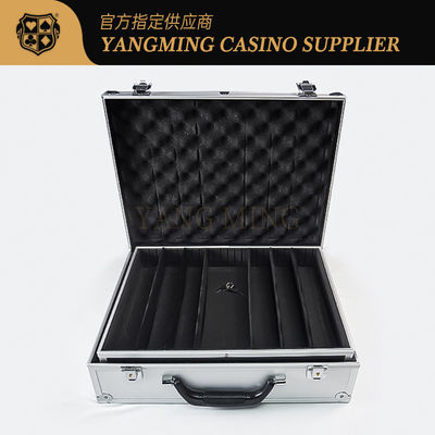 Texas Hold'em Baccarat Chip Case Set Srebrny Aluminiowy Chip Case