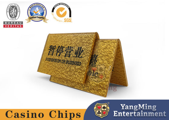 Środowiskowo przyjazne Złote wysokoprężne karty numerów ekranu akrylowe Custom VIP Clubhouse Rezerwowane chińskie i angielskie tabliczki numerów