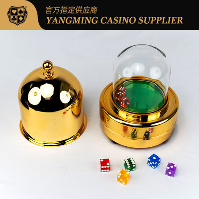 Luxury VIP Club Poker Table Dedicated Bright Gold Intelligent Electric Dice Cup Factory Custom Intelligent Control Dice Cup Dla stołu hazardowego