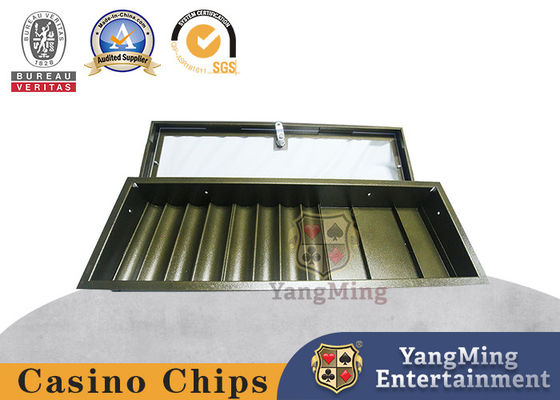 Industrial Iron 8 Rows Metal Casino Chip Tray Jednowarstwowe żetony do pokera Float Bright Silver