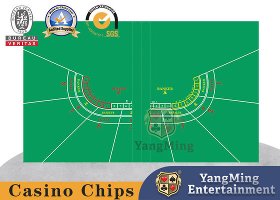 Baccarat rozmieszczenie dla 7 - Player Poker Casino Fold wodoodporny rozmieszczenie stołu Zielony kolor