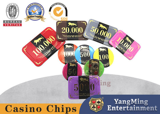 Wysokiej jakości RFID Casino Chips Akrylowe Triple Chip Code For Casino Poker Game