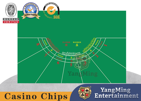 Półokrągły Baccarat 8 graczy nr 4 gra Profesjonalny wodoodporny obrus w magazynie Texas Hold'em Dragon Tiger Layout