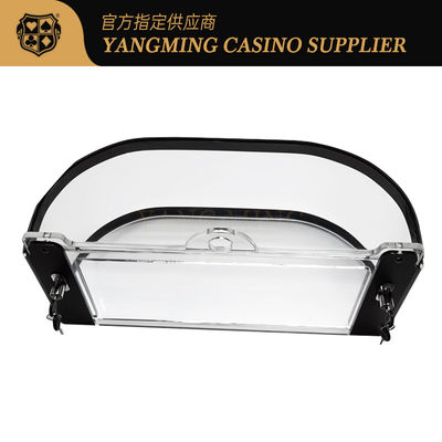 Kasyno Poker Ruletka Stół Pudełka z żetonami Akrylowe Przejrzystość Gęstka Zamka Nośnik żetonów