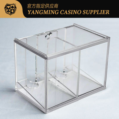 Przezroczysty plastikowy nośnik kart do gry 8 talii Karty Uchwyt sprzedawcy Fabryka zagęszczona akrylowa skrzynka wrzutowa