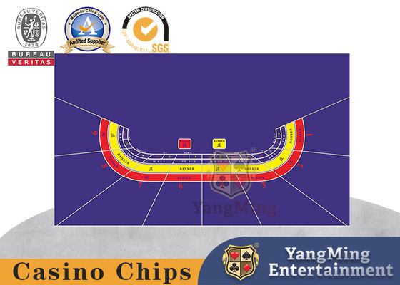8-osobowy Baccarat Purple Profesjonalny wodoodporny obrus do gry Texas Hold'Em Dragon Tiger HD Printing Layout