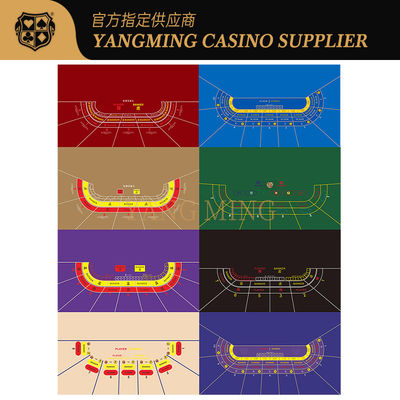 Casino Baccarat Tablecloth 9 Player Poker Table Game Can Be Designed And Customized