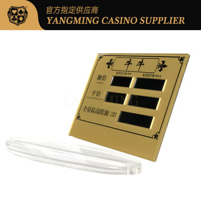 Casino Bull Poker Table Limited Czerwona kartka Akrylowy plastikowy ekran drukowany można dostosować