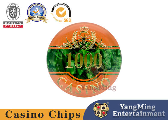 RFID UV Clay Casino Poker Chip Set 760 szt. Trójwarstwowy wzór powłoki akrylowej