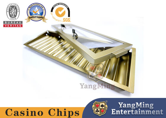 15 rzędów Materiał metalowy i 600-800 sztuk Chips Pojemność Chip Tray Holder dla kasyna pokerowego Chips Set Case