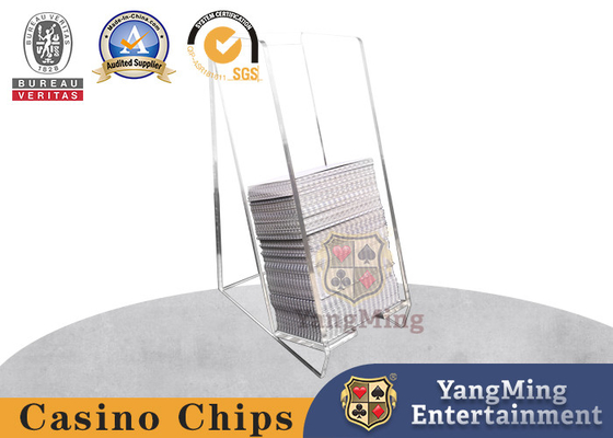 Akrylowy 8 par porzucony pudełko z kartami Texas Hold'Em Baccarat Poker Design stolik do gier
