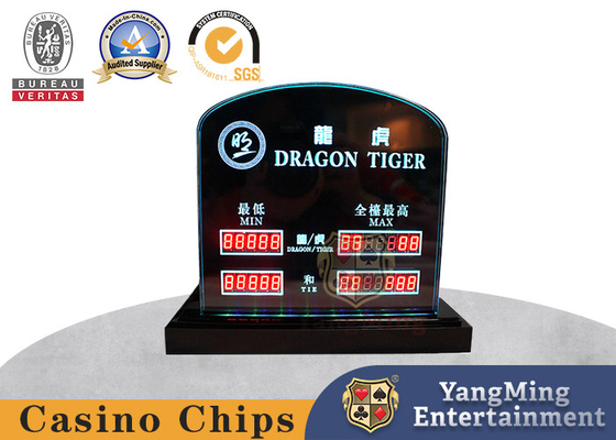 Grawerowane czcionki Niu Niu Dragon Tiger Poker Chip Wyświetlacz LED